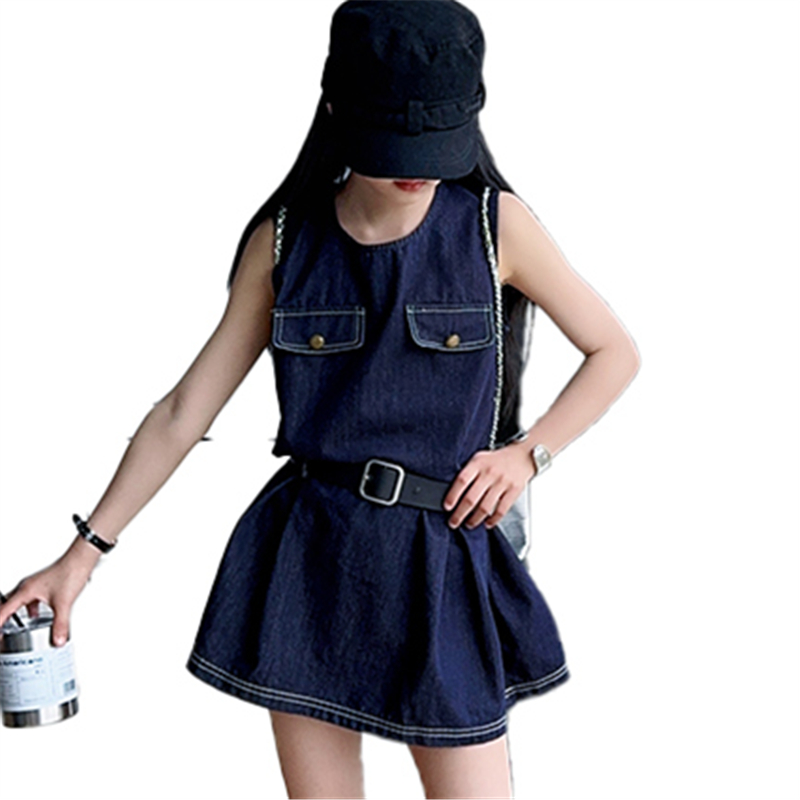 Vintage Fashion Outfit - Robe body en Denim pour filles,