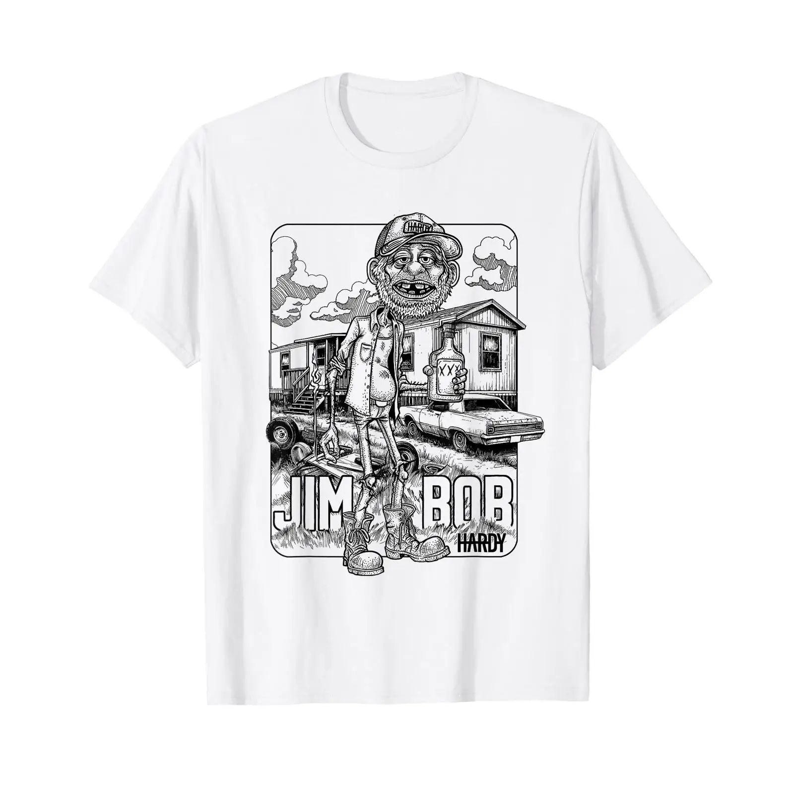 Vintage Fashion Ads - T-shirt officiel Hardy Jim Bob, vintage,