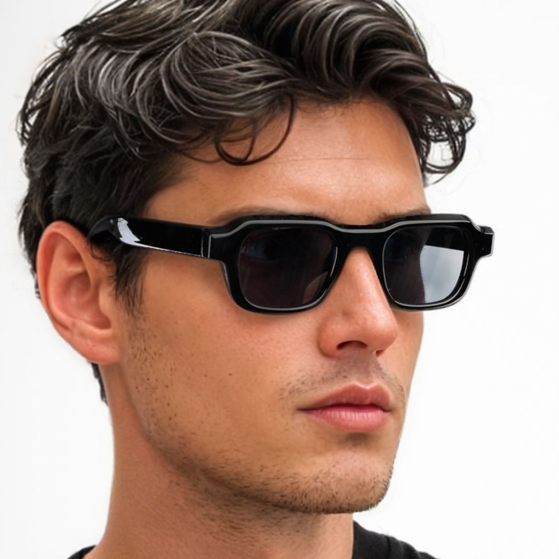 Vintage Fashion Brands - Lunettes de soleil vintage rectangulaires pour