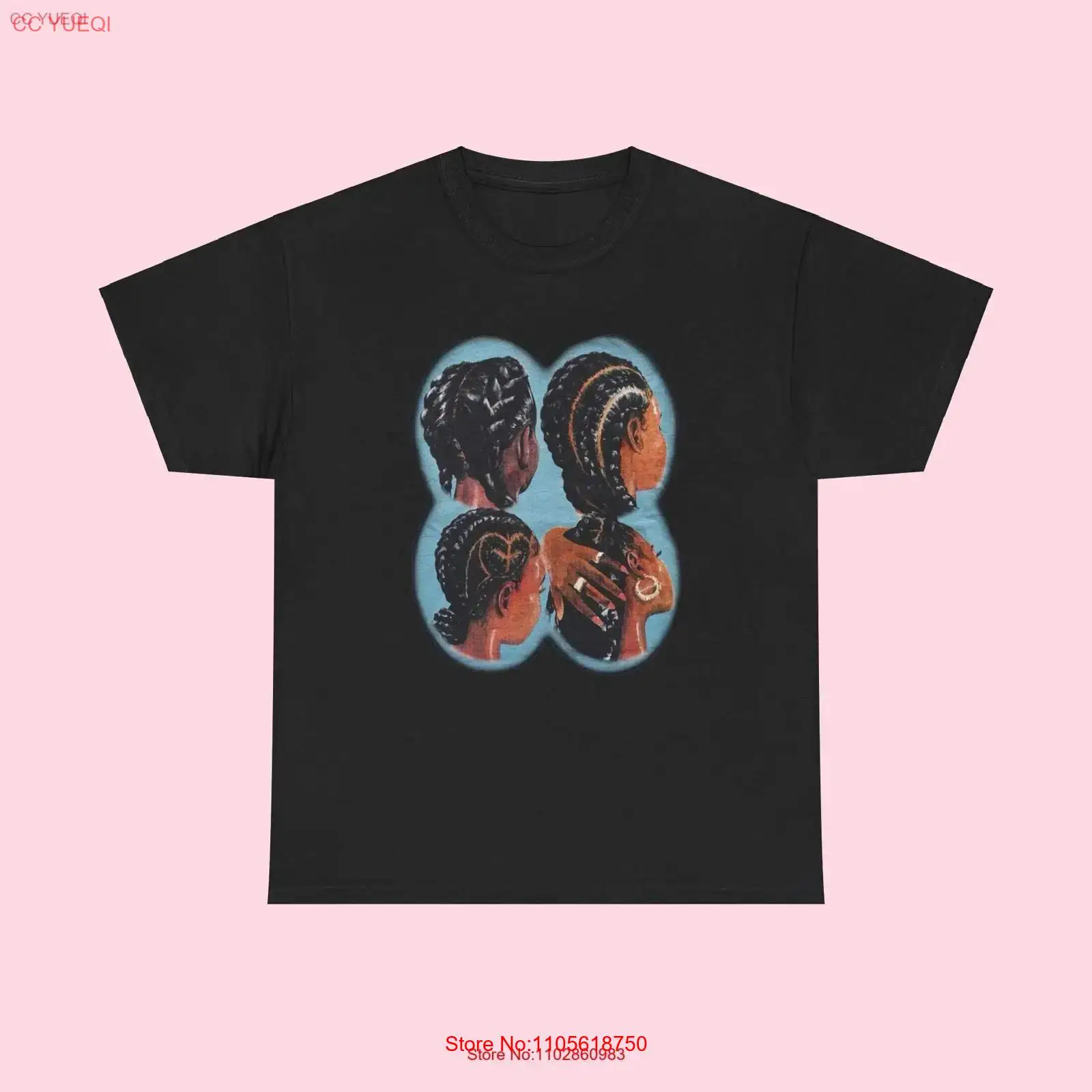 Vintage Fashion Pinterest - T-shirt femme Juneteenth à motif tresses