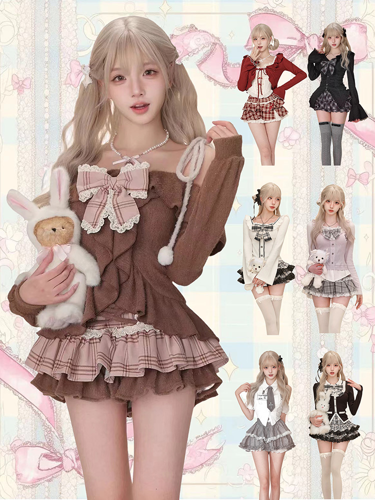 Vintage Fashion Outfit - Ensemble 2 pièces style gothique Y2K