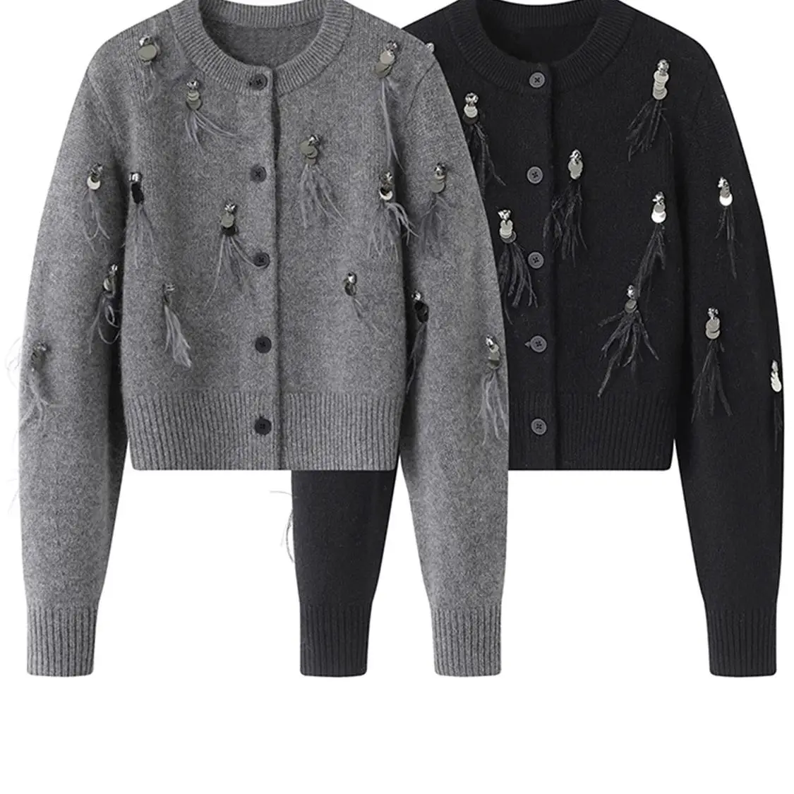 Crop Cardigan Vintage - Manteau d'hiver automne haut de gamme,