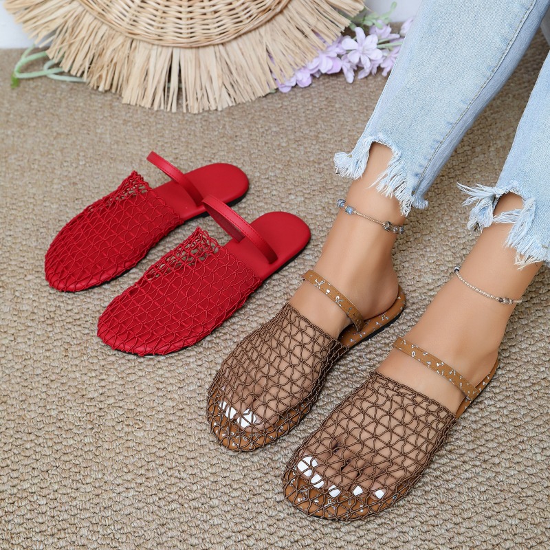 Vintage Fashion Outfit - Nouvelles sandales d'été pour femmes, ajourées,