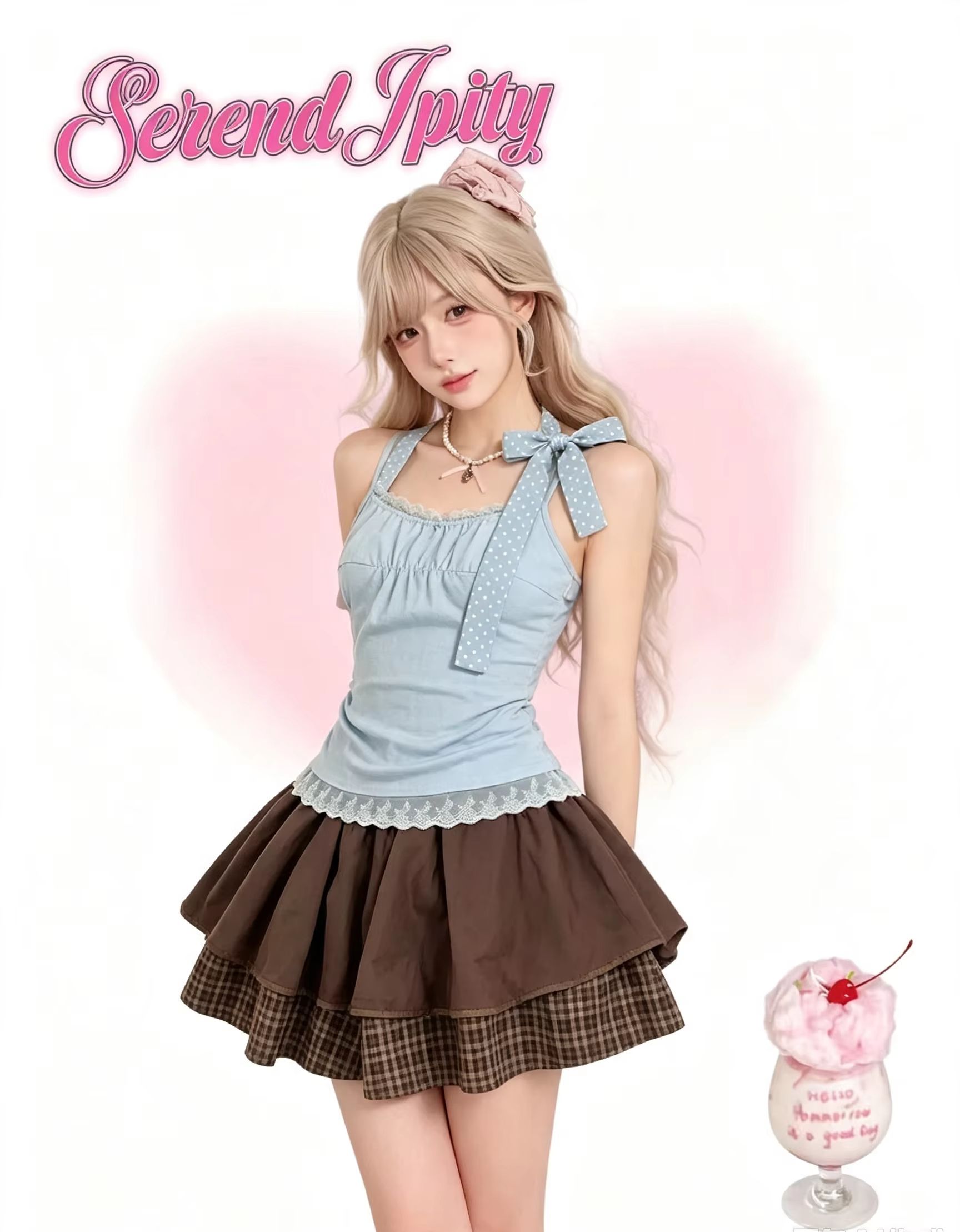 Vintage Fashion Outfit - Tenue japonaise Harajuku Y2K Vintage Sweet