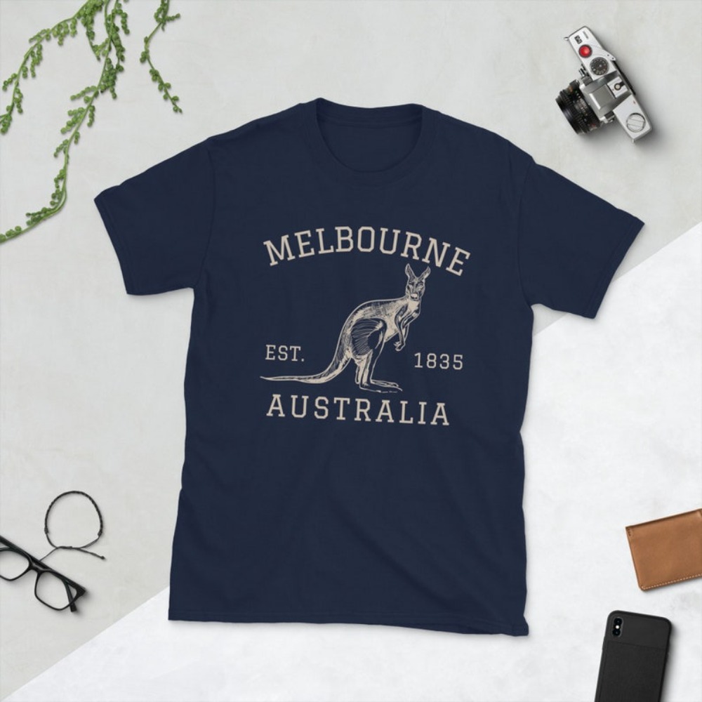 Vintage Fashion Melbourne - Melbourne australie T-Shirt australien kangourou chemise