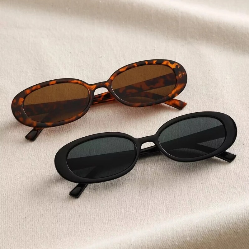 Vintage Fashion Brands - Lunettes de soleil ovales vintage pour