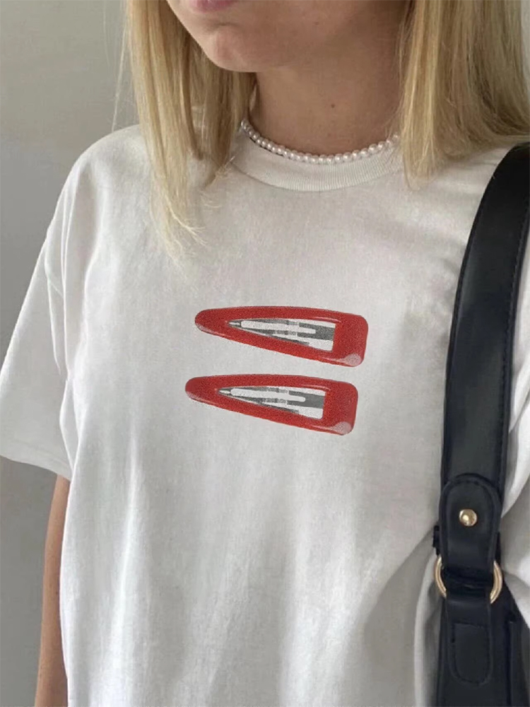 Vintage Fashion Pinterest - T-shirt en coton pour femmes, hauts