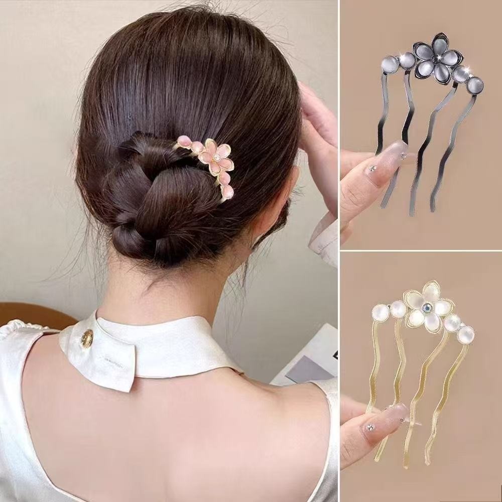 Vintage Fashion Ads - Bâton à cheveux élégant en métal