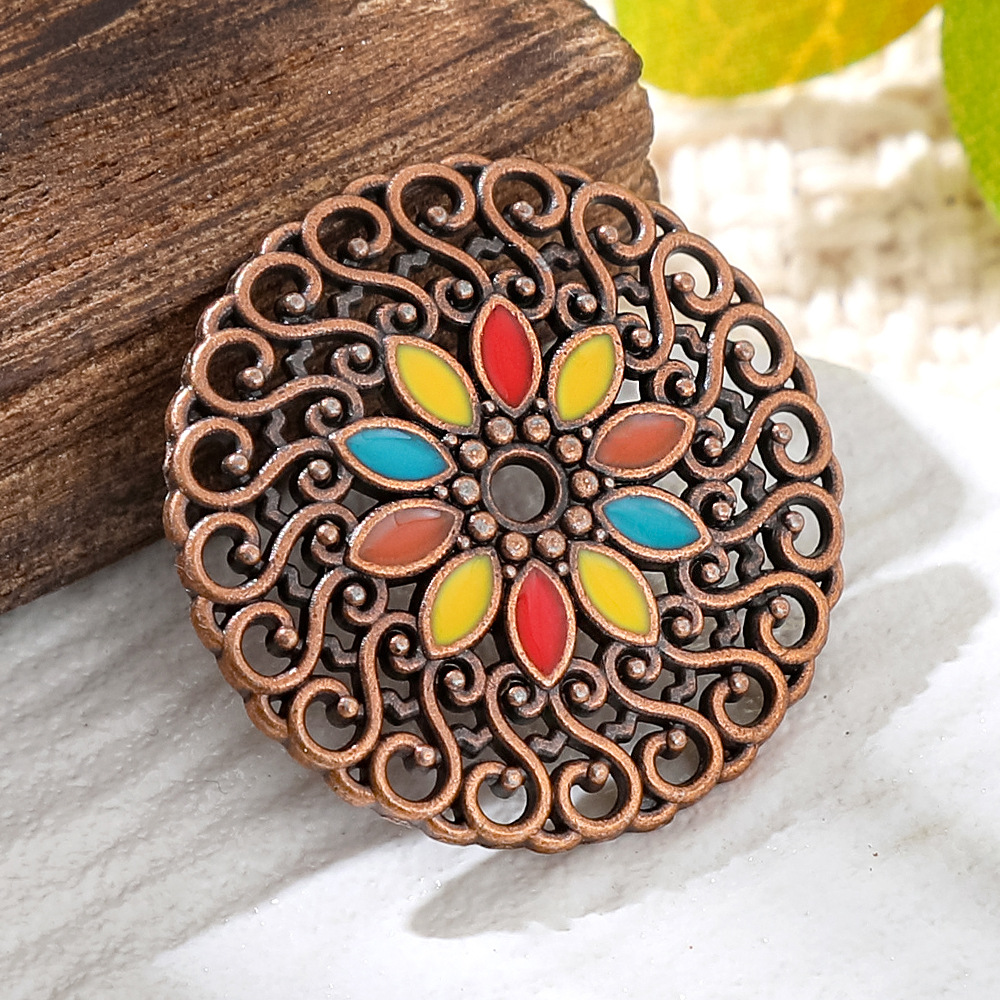 Vintage Fashion Guild - Breloques et pendentifs ronds vintage en