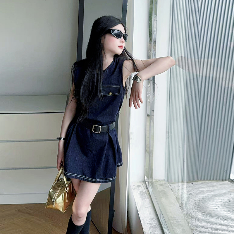 Robe body en Denim pour filles - Vintage Fashion Outfit avis et prix