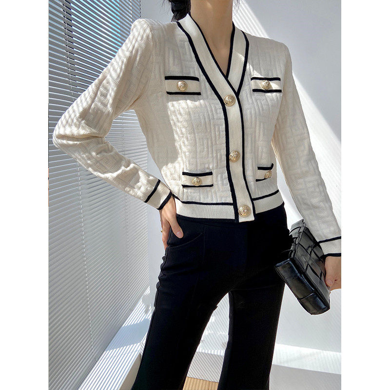 Pull patchwork à manches longu - Crop Cardigan Vintage avis et prix