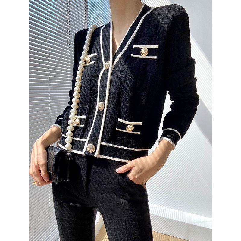 Pull patchwork à manches longu - Crop Cardigan Vintage avis et prix