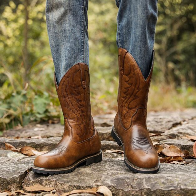 Bottes de cowboy à enfiler pou - Vintage Fashion Aesthetic avis et prix
