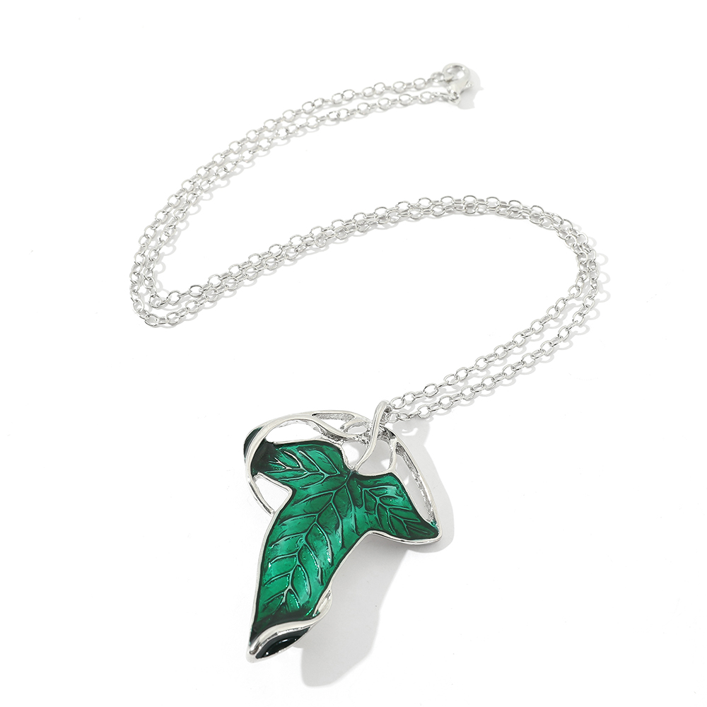 Collier pendentif feuille vert - Vintage Fashion Guild avis et prix