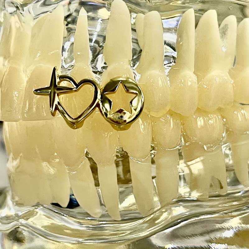 Punk Hip Hop creux coeur dents - Vintage Fashion Guild avis et prix