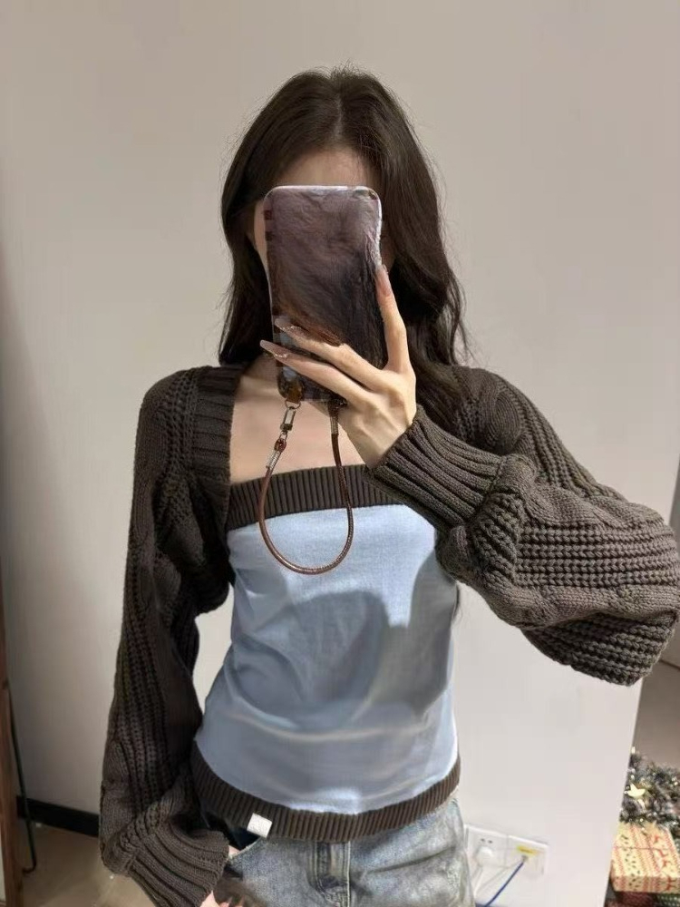 Ensemble deux pièces esthétiqu - Crop Cardigan Vintage avis et prix