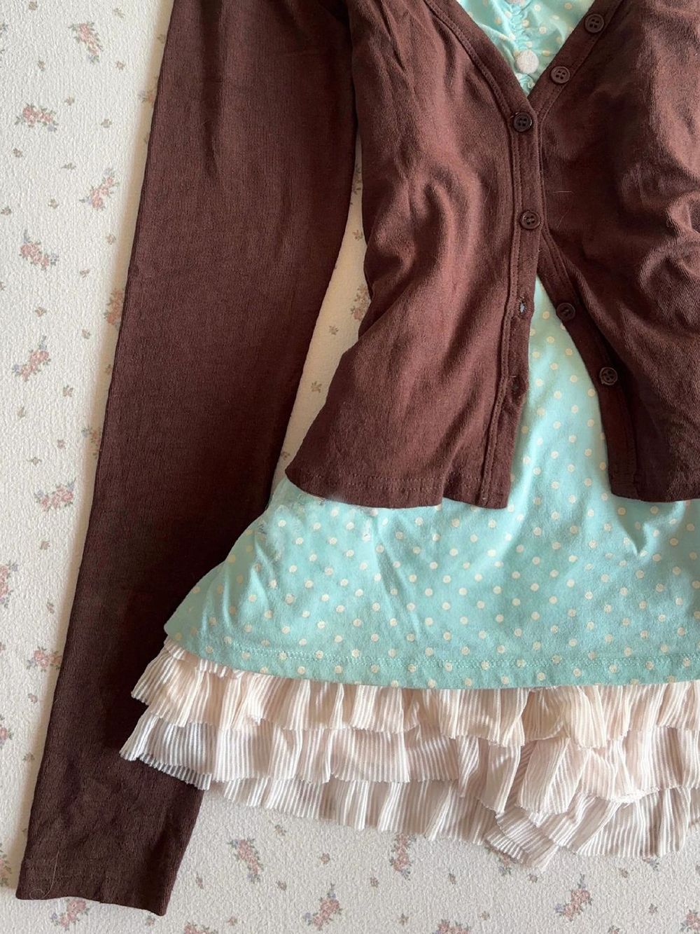 Ensemble Robe Camisole Coquett - Crop Cardigan Vintage avis et prix