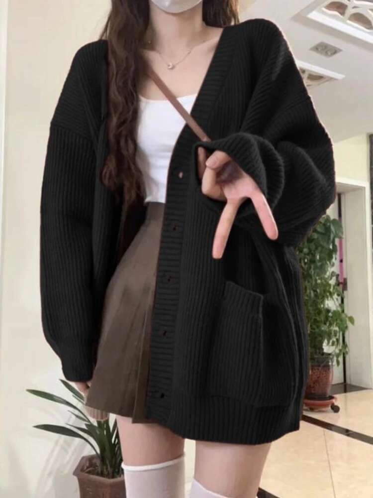 Cardigan ample à manches longu - Crop Cardigan Vintage avis et prix